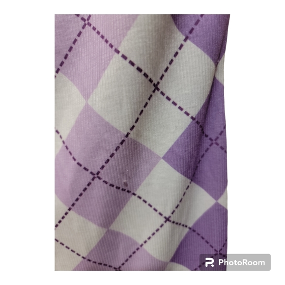 Purple Argyle Dress - Size Medium - Worn Once - Picture 3 of 4